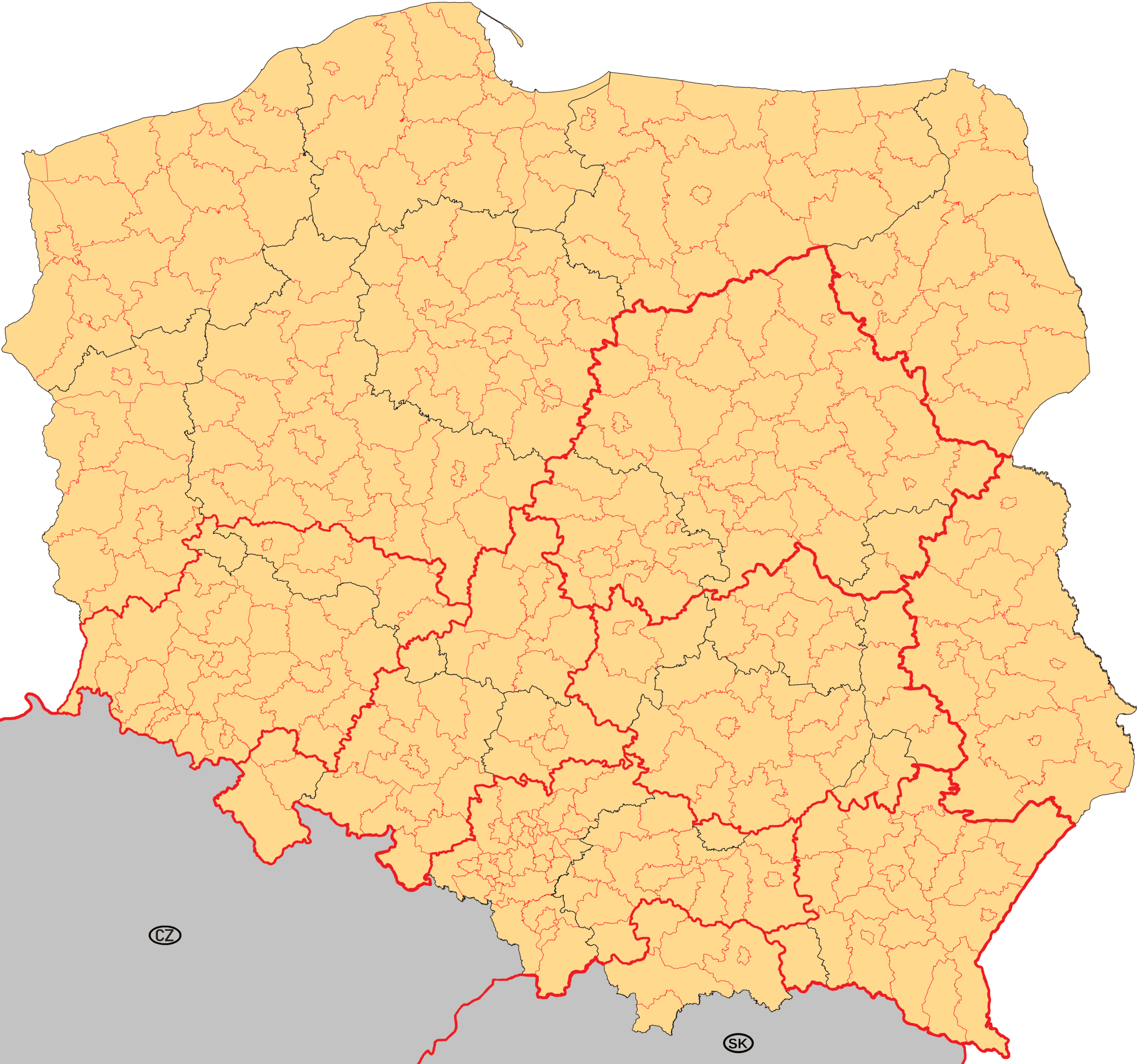 Obsługiwane regiony